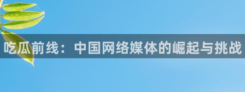 51吃瓜今日吃瓜必吃莫里：吃瓜前线：中国网络媒体的崛起与挑战
